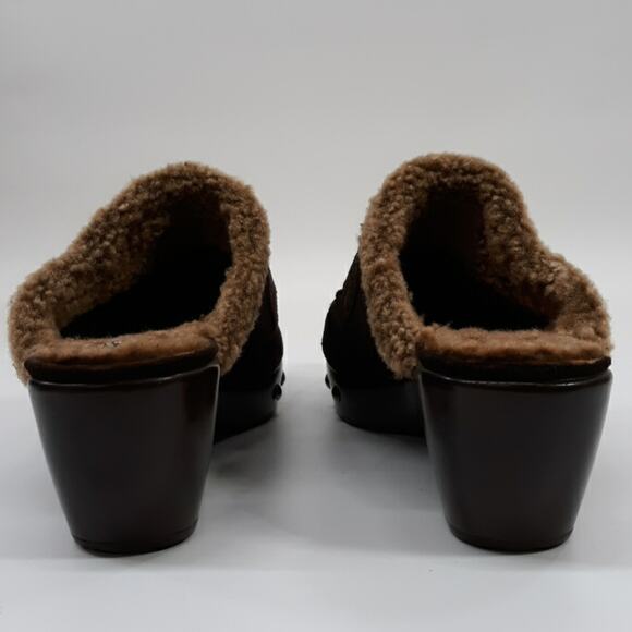 Stuart Weitzman‎ Brown Suede Fur Lined Mules 8M - Picture 5 of 13